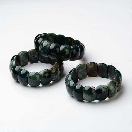 Agate perles naturelles indien étirer bracelets BJEW-G498-05-1