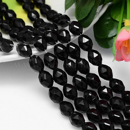 Faceted Oval Imitation Austrian Crystal Bead Strands G-M192-11x8mm-23A-1