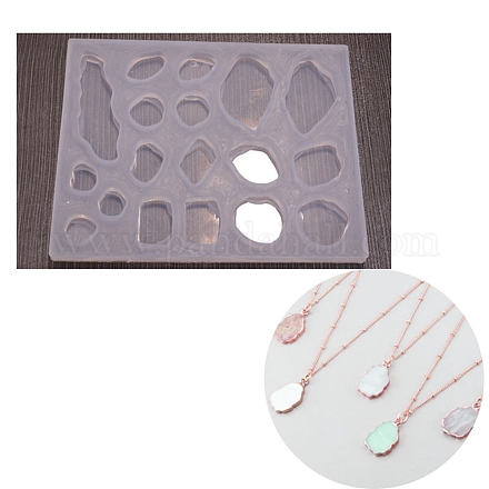 Moules en silicone en forme de pépite de pierres précieuses bricolage X-DIY-C048-01-1