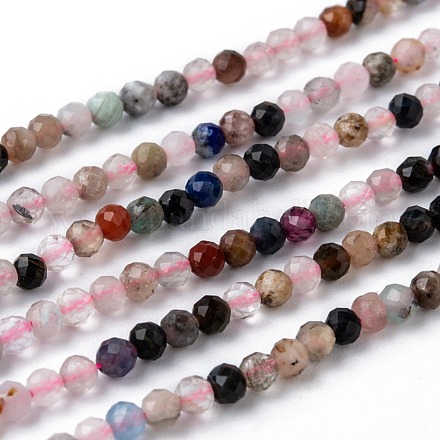 Chapelets de perles en pierres naturelles mélangées G-T108-39-1