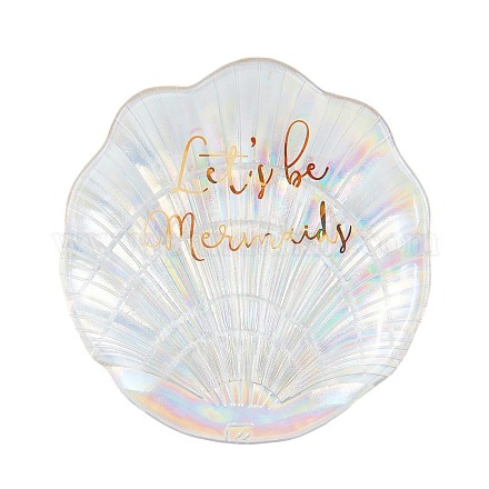 ガラスネイルアートツール皿  保存皿  シェル形状  透明  132x127x20mm MRMJ-S035-125-1