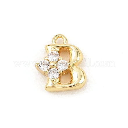 Messing micro pave klar zirkonia charme&nbsp;KK-Z151-18G-B-1