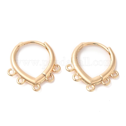 Brass Hoop Earring Findings KK-Q770-12G-1
