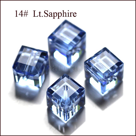 Abalorios de cristal austriaco de imitación SWAR-F074-6x6mm-14-1