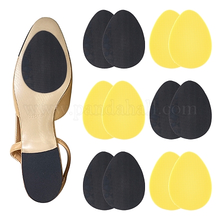 Gorgecraft 12pcs 3 colores almohadillas de zapatos antideslizantes de goma AJEW-GF0003-04-1