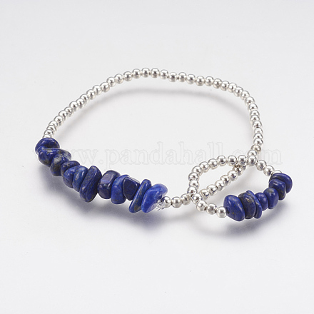 Natural Lapis Lazuli Jewelry Sets SJEW-JS00945-03-1