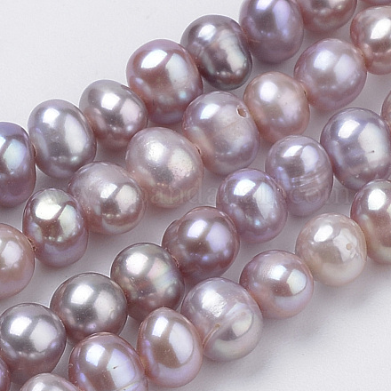 Brins de perles de culture d'eau douce naturelles PEAR-S012-48A-1