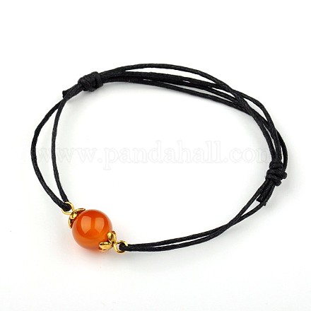 Carnelian(Dyed) Adjustable Link Bracelets BJEW-JB01554-04-1