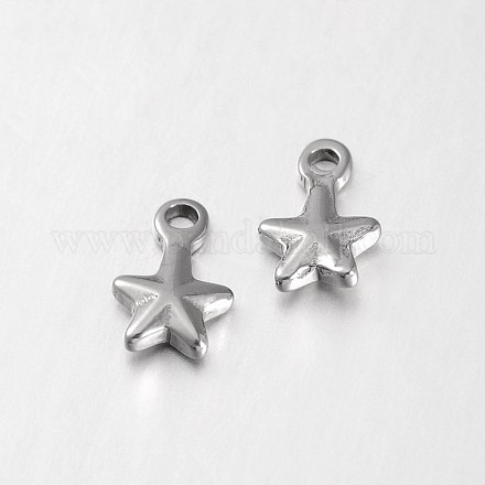 304 Stainless Steel Five-Pointed Star Charms STAS-N059-37-1