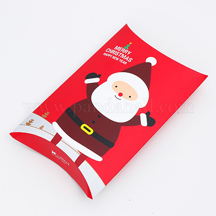 メリークリスマスキャンディーギフトボックス  包装箱  ギフトバッグ  父のクリスマス/サンタクロース  レッド  29.2x16.2cm X-CON-E020-B-01-1