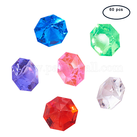Cabochon con gemme di diamanti acrilici pandahall elite a punta GACR-PH0003-01-1