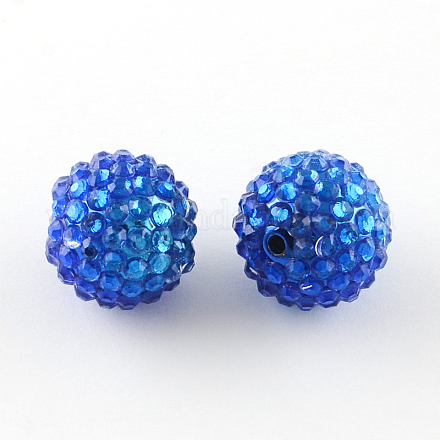 Perles graduées en résine transparente avec strass RESI-S314-10x12-01-1