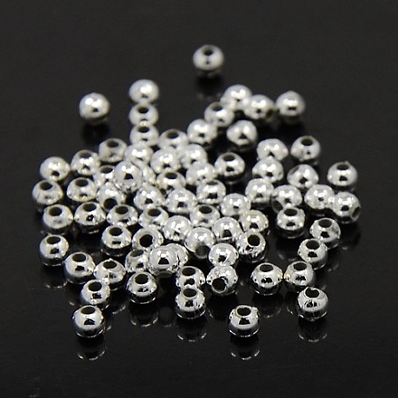 Plating Plastic Acrylic Round Beads PACR-L003-5mm-S-1
