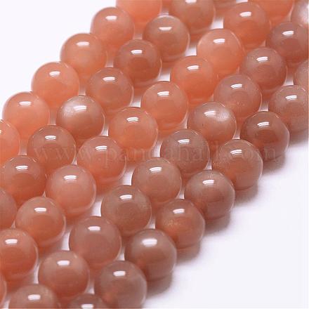 Chapelets de perles de sunstone naturelle naturelles G-J363-10-8mm-1