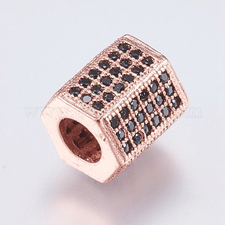 Perles de zircone cubique micro pave en Laiton ZIRC-G138-01RG-1