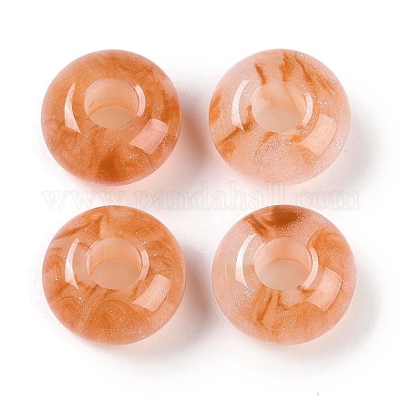 Европейские смоляные бусины с блестками RESI-F055-07F-1