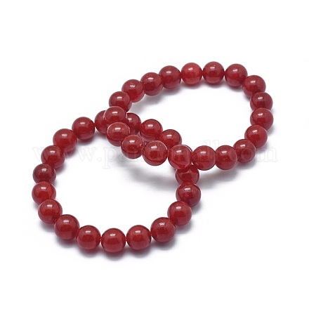 Armbänder aus natürlichem Jadeperlenstretch&nbsp;BJEW-K212-B-036-1