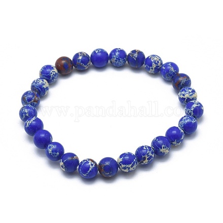 Bracelets synthétiques en perles de regalite synthétiques BJEW-K212-A-023-1-1