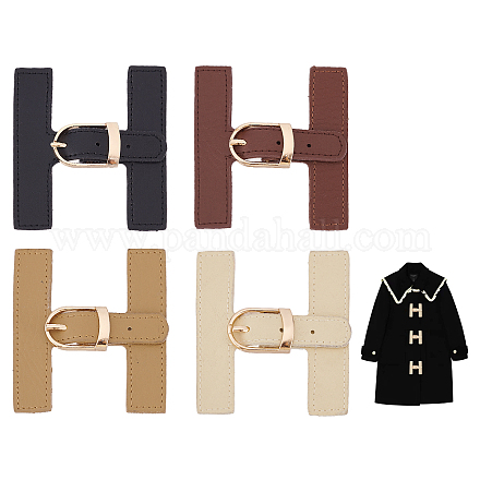 WADORN 4Sets 4 Colors Imitation Leather Toggle Buckle FIND-WR0004-89-1