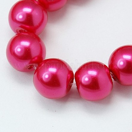 Chapelets de perles en verre nacré HY-3D-B57-1