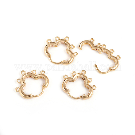 Brass Huggie Hoop Earring Findings KK-I666-12G-1