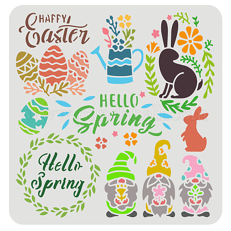 Wholesale FINGERINSPIRE 9 Pcs Happy Easter Stencils 5.9x5.9inch Reusable  Easter Bunny Easter Eggs Drawing Template Spring Theme Stencils for  Painting on Wall 