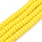 Handmade Polymer Clay Beads Strand, Hexagon, Gold, 6x6.5x3.5mm, Hole: 1.4mm, about 109~110pcs/strand, 15.63~15.79 inch(39.7~40.1cm)