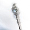 Alloy Cloud Hair Sticks, with Moonstone, Platinum, 180mm