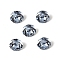 Glass Rhinestone Cabochons, Pointed Back & Back Plated, Faceted, Square, Diamond, Light Sapphire, 8x5mm