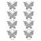 8 Pcs Rhinestone Butterfly Patches, Felt Appliques Patch Decorative Clothes Patches Craft Accessories for Clothing Jeans Jackets Handbag Shoes