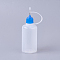 Plastic Squeeze Bottle, Refillable Glue Bottle, with Iron Pin, Blue, 3.4x10.2cm, Capacity: 50ml(1.69 fl. oz)