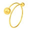 Brass Cuff Bangles for Women, Lead Free & Cadmium Free, Round Balls, Golden, Inner Diameter: 2-5/8 inch(6.65cm)