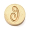 Golden Tone Brass Letter Stamps, with Black Wooden Handles, for DIY Wax Seal Stamps, Letter C, 79.5x12x12mm