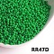 Opaque 11/0 Glass Seed Beads, Round, Green, 11/0, 2mm, Hole: 0.8mm, about 660pcs/10g