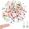 2 Strands Handmade Lampwork Beads Strands, Disc Beads, Colorful, 2.5x2mm, Hole: 1mm, about 224pcs/strand