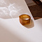 1Pc Rectangle Acrylic Finger Rings for Women, Peru, Inner Diameter: 17mm