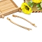Metal Hair Bobby Pins, Jewelry Hair Accessories, Golden, 60x2.5mm, 100pcs/set