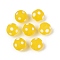 Frosted Handmade Lampwork Beads, Round with Dot, Gold, 11.5~12mm, Hole: 0.9~1.6mm