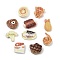 Opaque Resin Cabochons, Imitation Food, Mixed Shapes, 10.5~14.5x8.5~15x5~7.5mm