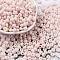 Baking Paint Glass Seed Beads, Round Hole, Rondelle, Grade A, Misty Rose, 5~6x3.5~4mm, Hole: 1.6~1.8mm, about 3000pcs/pound