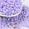 Glass Seed Beads, Opaque Colours Luster, Round, Lilac, 5~5.5x3~3.5mm, Hole: 1.5~1.6mm, about 77pcs/10g