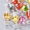 Resin Pendants, with Polymer Clay, Goblet, Imitation Fruit Juice, Mixed Color, 37x22.5x19mm, Hole: 2mm