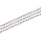 Anti-Tarnish Rhodium Plated 925 Sterling Silver Rolo Chains, Soldered, Platinum, 1.5mm