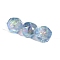 30Pcs Gradient Color & UV Plating Rainbow Iridescent Opaque Resin Beads, Faceted, Pentagon, Steel Blue, 16mm, Hole: 2mm