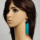 Fashion Feather Earrings EJEW-D008-187-2