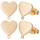 Beebeecraft 1 boîte de 14 pièces de boucles d'oreilles en forme de cœur en acier inoxydable avec boucle et fermoirs pour la Saint-Valentin STAS-BBC0002-39-1