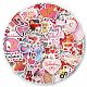 50Pcs Valentine's Day Theme PVC Cartoon Stickers PW-WG84874-01-2