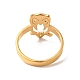 イオンプレーティング(ip) 女性用ステンレス製フクロウの指輪201個  ゴールドカラー  usサイズ6 1/2(16.9mm) RJEW-G266-07G-2