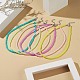 Backen bemalte Halsketten-Sets aus Glasperlenimitationen aus Jade für Damen NJEW-JN04196-6