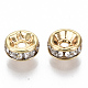 Brass Micro Pave Cubic Zirconia Spacer Beads KK-S348-479-NF-1